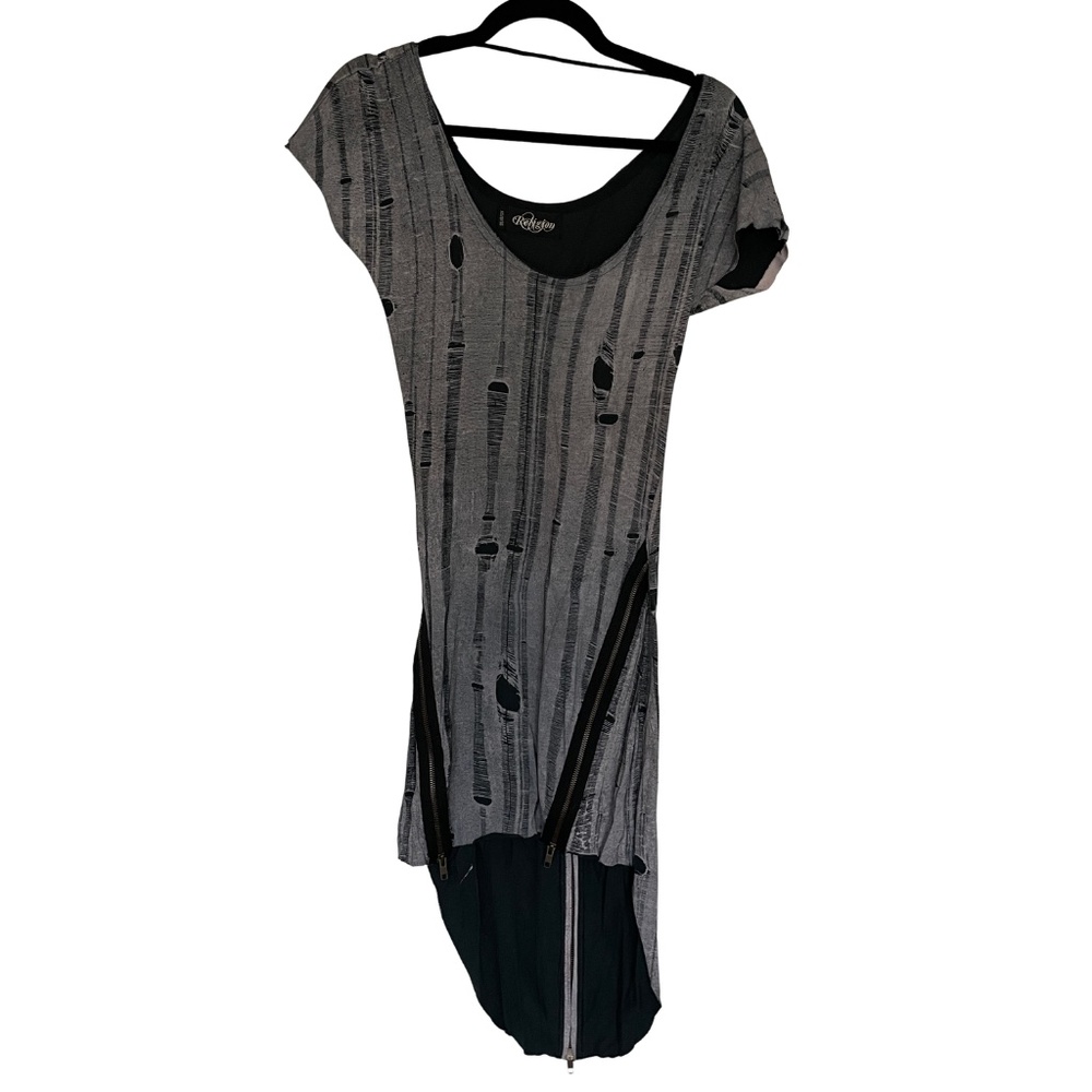 Religion Gray Distressed Maxi Dress – Size XS NWOT